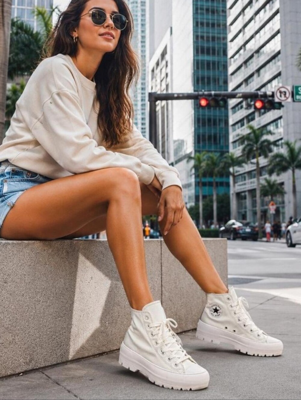 Converse Chuck Taylor All Star Hi Lugged Platform White Canvas Sneaker 9.5 - Picture 4 of 12
